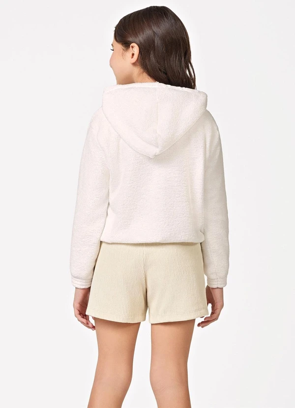 Trick Nick - Conjunto Blusão com Capuz e Shorts Bege 2