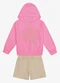 Trick Nick - Conjunto Blusão com Capuz e Shorts Rosa - variação: Rosa