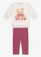 Trick Nick - Conjunto Blusao com Legging Rosa - variação: Bege