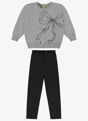 Rovi Kids - Conjunto Blusão com Legging Cinza - ROVI KIDS