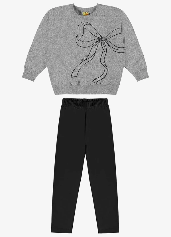 Rovi Kids - Conjunto Blusão com Legging Cinza 1