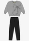 Rovi Kids - Conjunto Blusão com Legging Preto - variação: Cinza