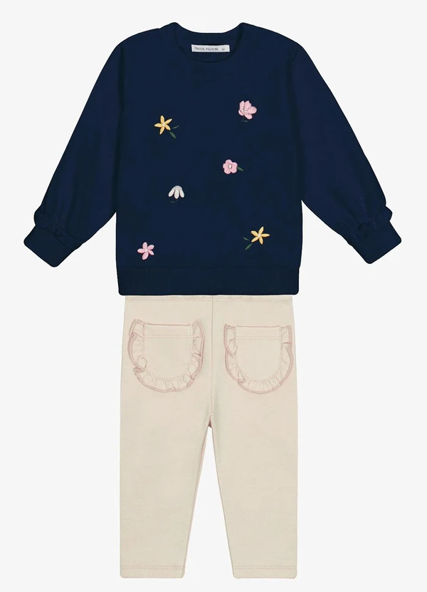 Trick Nick - Conjunto Blusão com Legging Feminino Azul