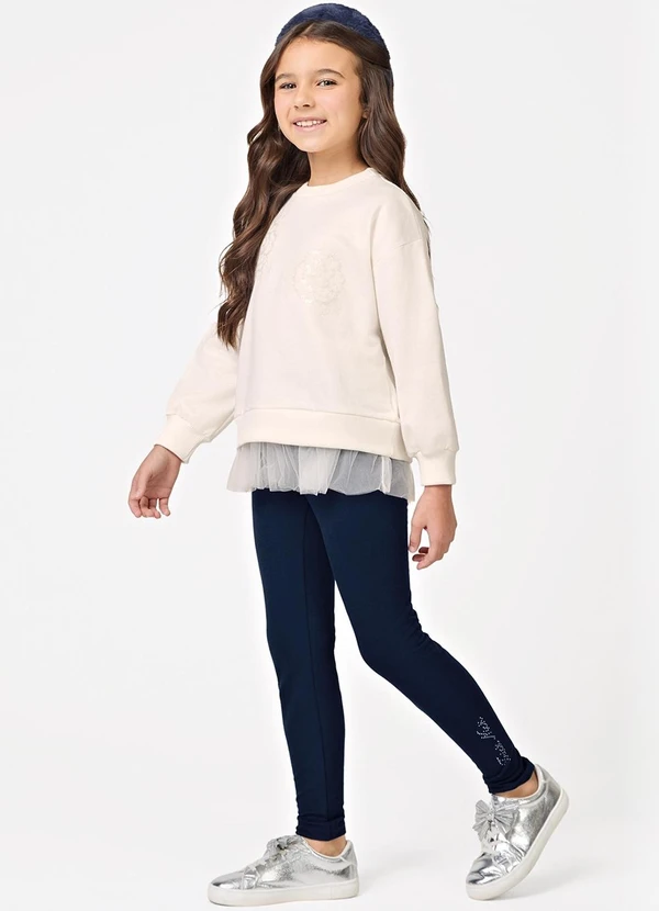 Trick Nick - Conjunto Blusão com Legging Feminino Bege 2