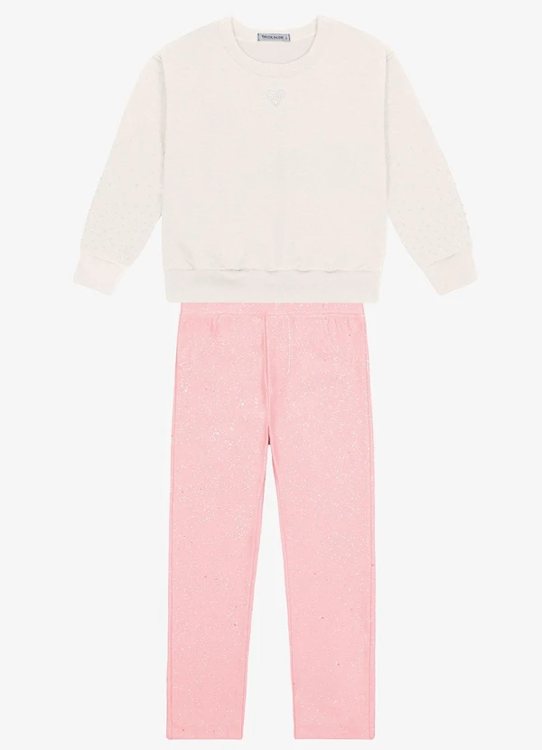 Trick Nick - Conjunto Blusão com Legging Feminino Bege 1