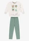 Rovi Kids - Conjunto Blusão com Legging Feminino Vermelho - variação: Bege