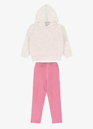 Rovi Kids - Conjunto Blusão com Legging Feminino Bege - ROVI KIDS
