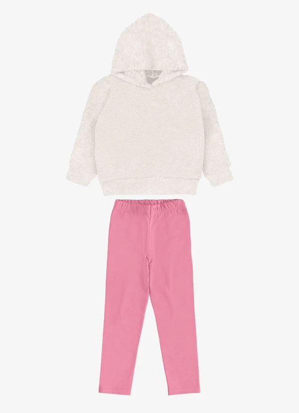 Rovi Kids - Conjunto Blusão com Legging Feminino Bege