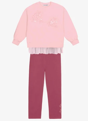 Trick Nick - Conjunto Blusão com Legging Feminino Rosa - TRICK NICK