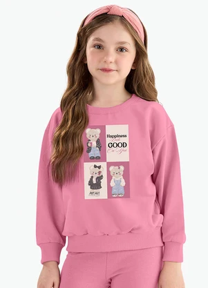 Rovi Kids - Conjunto Blusão com Legging Feminino Rosa - ROVI KIDS