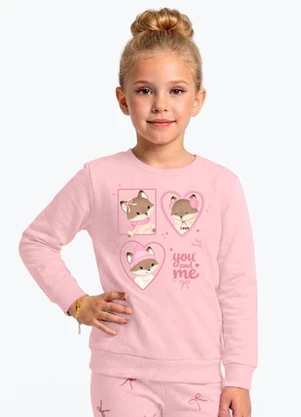Rovi Kids - Conjunto Blusão com Legging Feminino Rosa - ROVI KIDS