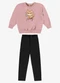 Rovi Kids - Conjunto Blusão com Legging Feminino Bege - variação: Rosa