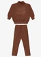 Rovi Kids - Conjunto Blusão com Legging Vermelho - variação: Marrom