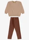 Rovi Kids - Conjunto Blusão com Legging Marrom - variação: Marrom