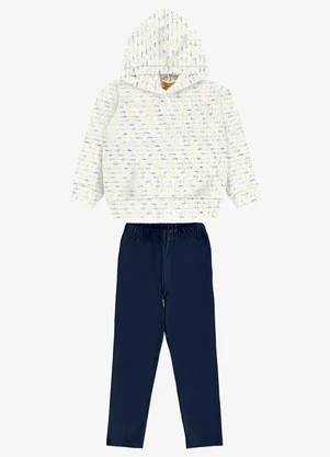 Rovi Kids - Conjunto Blusão com Legging Molecotton Azul - ROVI KIDS