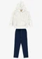 Rovi Kids - Conjunto Blusão com Legging Molecotton Rosa - variação: Azul