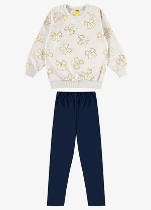 Rovi Kids - Conjunto Blusão com Legging Molecotton Bege - ROVI KIDS