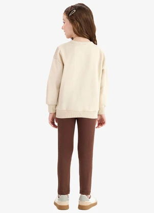 Rovi Kids - Conjunto Blusão com Legging Molecotton Bege - ROVI KIDS