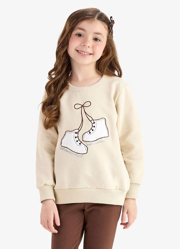 Rovi Kids - Conjunto Blusão com Legging Molecotton Bege 3