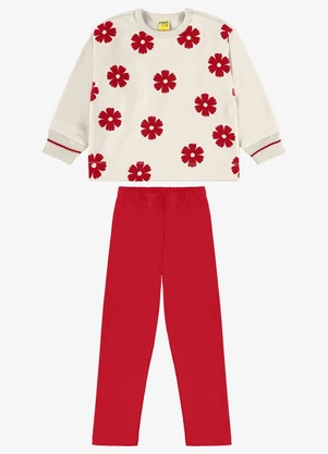 Rovi Kids - Conjunto Blusão com Legging Molecotton Bege - ROVI KIDS