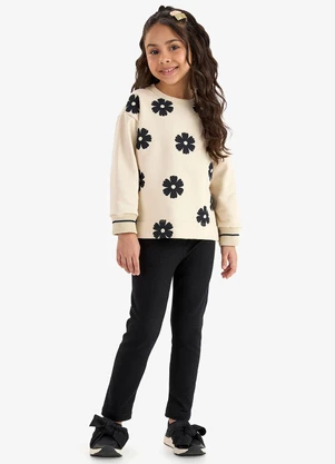 Rovi Kids - Conjunto Blusão com Legging Molecotton Bege - ROVI KIDS