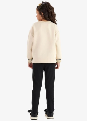 Rovi Kids - Conjunto Blusão com Legging Molecotton Bege - ROVI KIDS