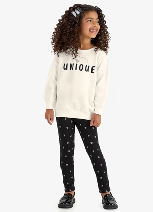 Rovi Kids - Conjunto Blusão com Legging Molecotton Bege - ROVI KIDS