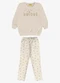 Rovi Kids - Conjunto Blusão com Legging Molecotton Bege - variação: Bege