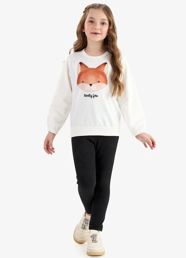 Rovi Kids - Conjunto Blusão com Legging Molecotton Bege