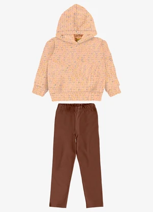 Rovi Kids - Conjunto Blusão com Legging Molecotton Marrom - ROVI KIDS