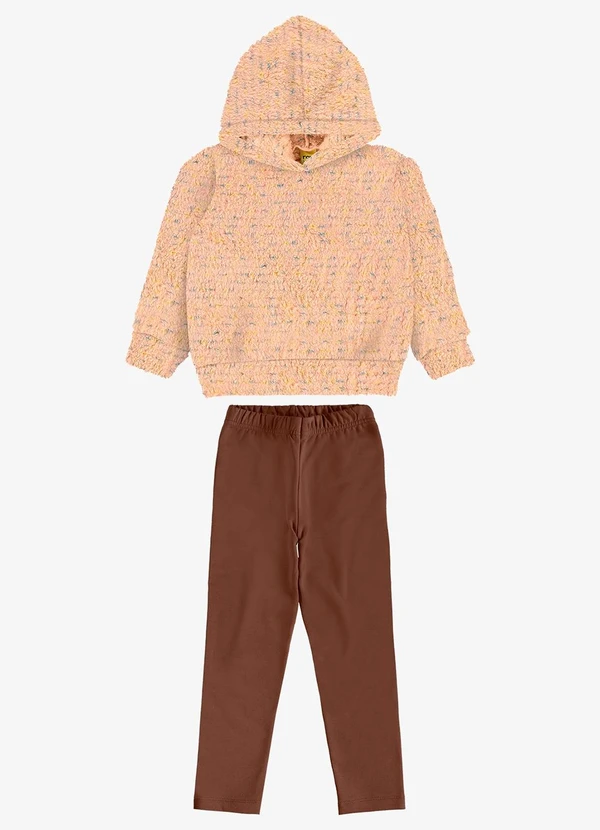 Rovi Kids - Conjunto Blusão com Legging Molecotton Marrom 1