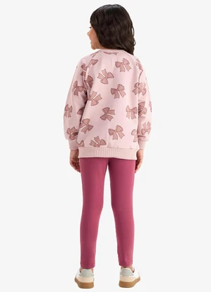Rovi Kids - Conjunto Blusão com Legging Molecotton Rosa - ROVI KIDS