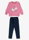 Rovi Kids - Conjunto Blusão com Legging Molecotton Cinza - variação: Rosa