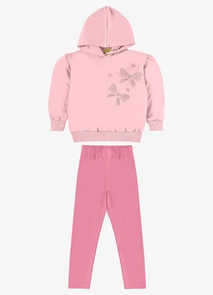 Rovi Kids - Conjunto Blusão com Legging Molecotton Rosa - ROVI KIDS