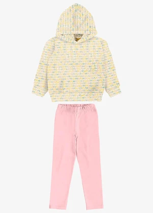 Rovi Kids - Conjunto Blusão com Legging Molecotton Rosa - ROVI KIDS