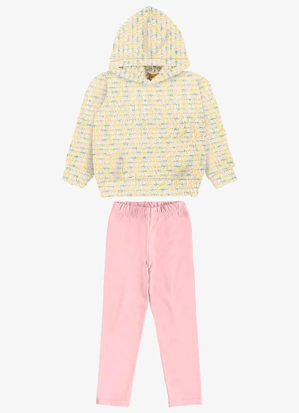 Rovi Kids - Conjunto Blusão com Legging Molecotton Rosa