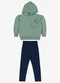 Rovi Kids - Conjunto Blusão com Legging Molecotton Rosa - variação: Verde