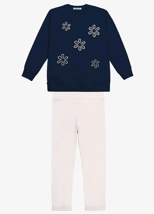 Trick Nick - Conjunto Blusão com Legging Moletom Azul - TRICK NICK