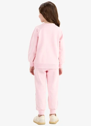 Rovi Kids - Conjunto Blusão com Legging Moletom Rosa - ROVI KIDS