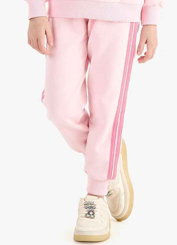 Rovi Kids - Conjunto Blusão com Legging Moletom Rosa 4