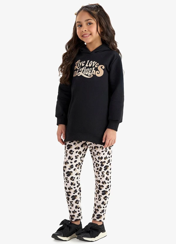 Rovi Kids - Conjunto Blusão com Legging Preto 3