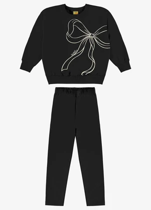Rovi Kids - Conjunto Blusão com Legging Preto - ROVI KIDS