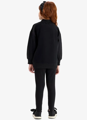 Rovi Kids - Conjunto Blusão com Legging Preto - ROVI KIDS