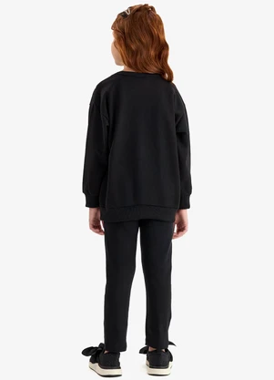 Rovi Kids - Conjunto Blusão com Legging Preto - ROVI KIDS