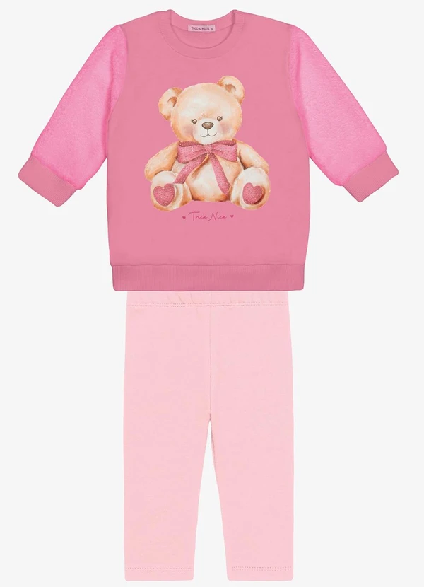 Trick Nick - Conjunto Blusao com Legging Rosa