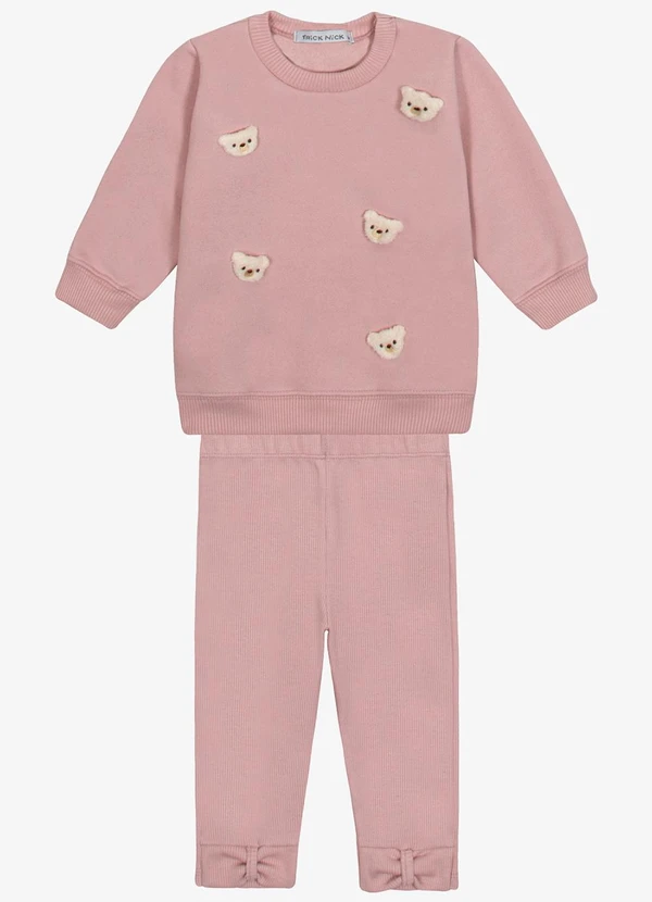 Trick Nick - Conjunto Blusao com Legging Rosa