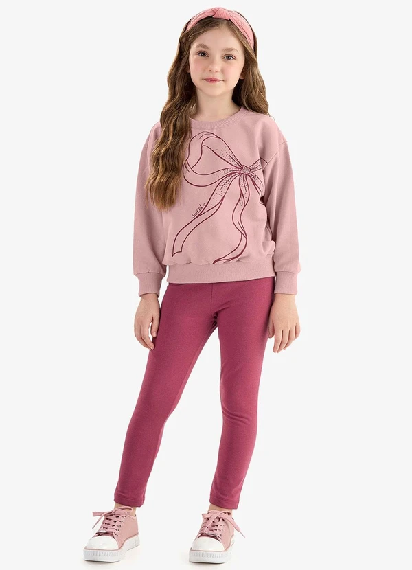 Rovi Kids - Conjunto Blusão com Legging Rosa