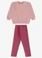 Rovi Kids - Conjunto Blusão com Legging Marrom - variação: Rosa