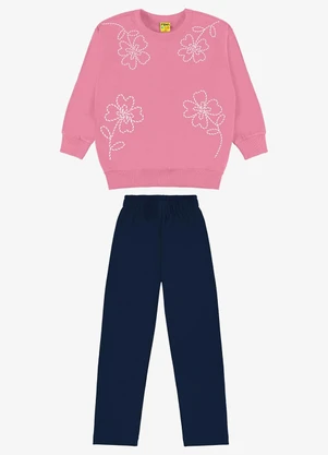 Rovi Kids - Conjunto Blusão com Legging Rosa - ROVI KIDS
