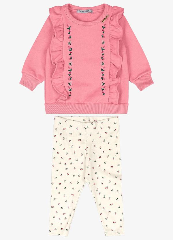 Trick Nick - Conjunto Blusão com Legging Trick Nick Rosa